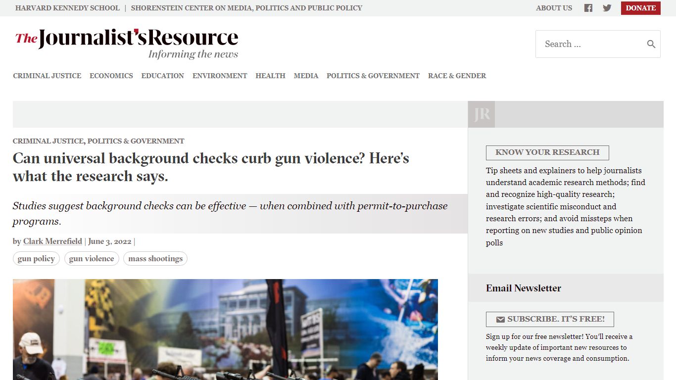Can universal background checks curb gun violence? - The Journalist's ...